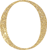 Alphabet O Gold Letter